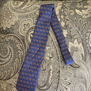 Vineyard Vines Blue and Orange Geometric Tie